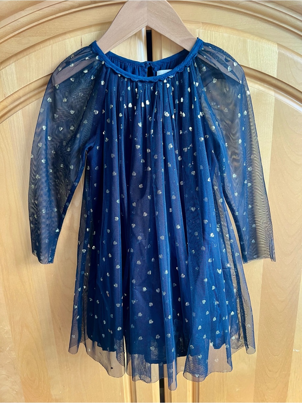 Stella McCartney tulle blue and gold appliqué girl’s dress
